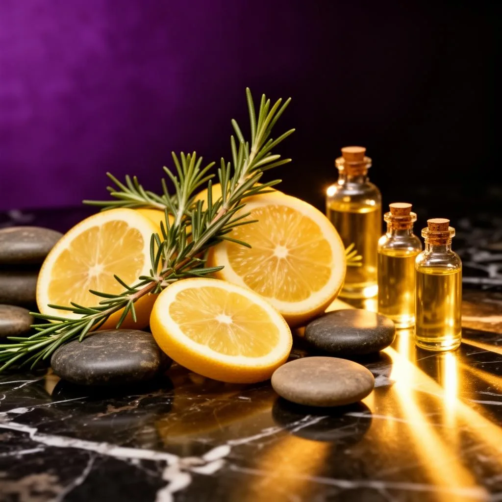 Luxurious citrus and aromatic oils for rejuvenation